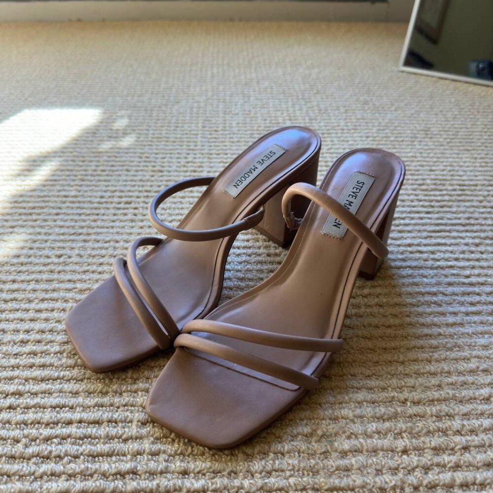 Steve Madden Nude Strappy Heels